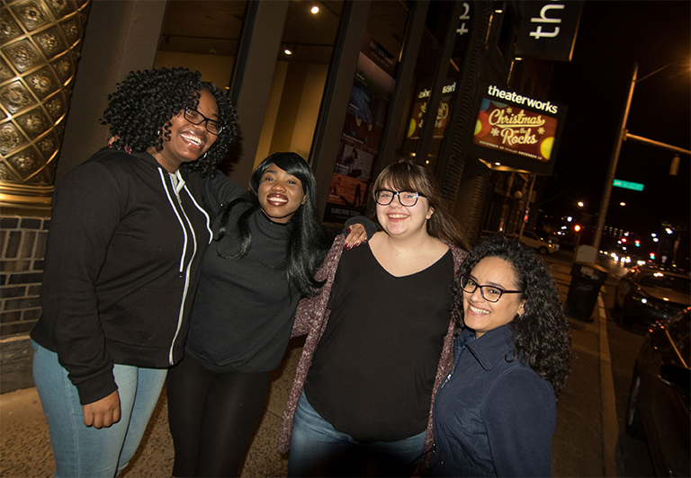 Students Outside TheaterWorks